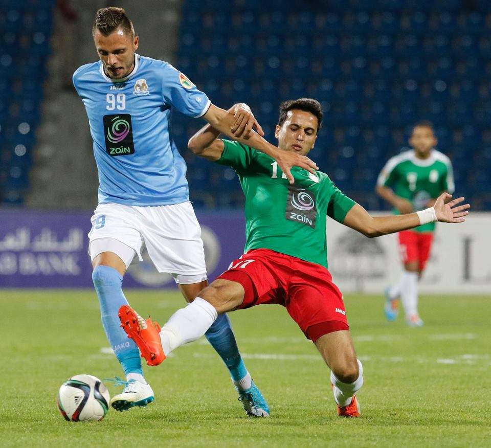 جانب من لقاء سابق بين الفيصلي والوحدات في الدوري الأردني