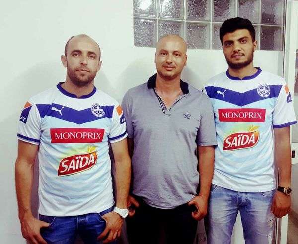 مجدي المصراطي وحمزة حدة بعد توقيع العقود