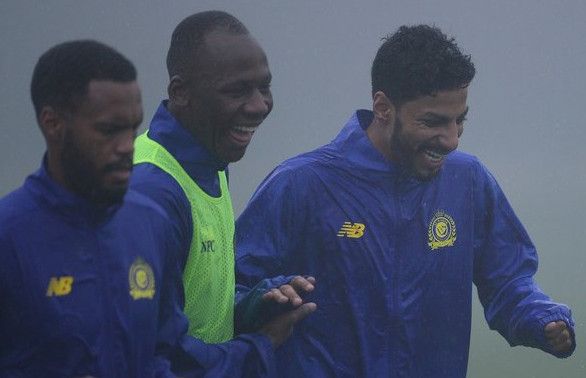 جانب من تدريب فريق النصر