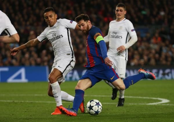 جانب من لقاء سابق بين برشلونة وباريس سان جيرمان