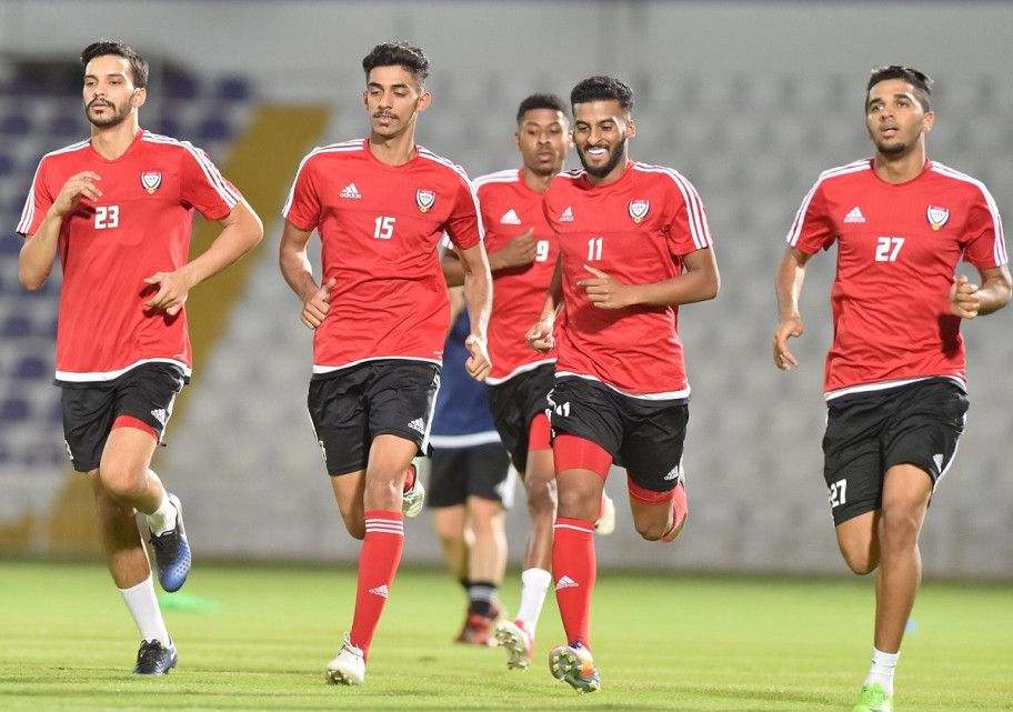 جانب من تدريب المنتخب الإماراتي 