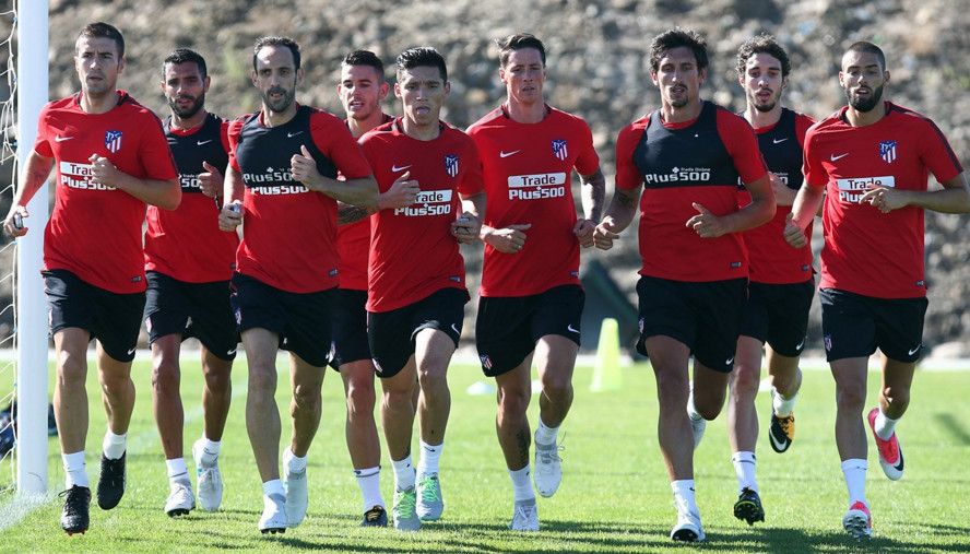 جانب من تدريبات أتلتيكو مدريد
