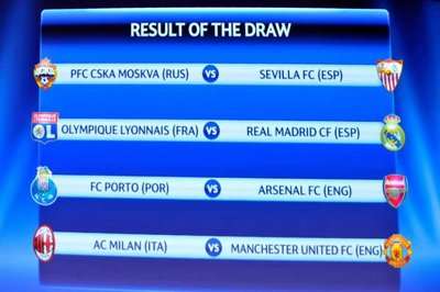 نتائج قرعة دوري أبطال أوروبا