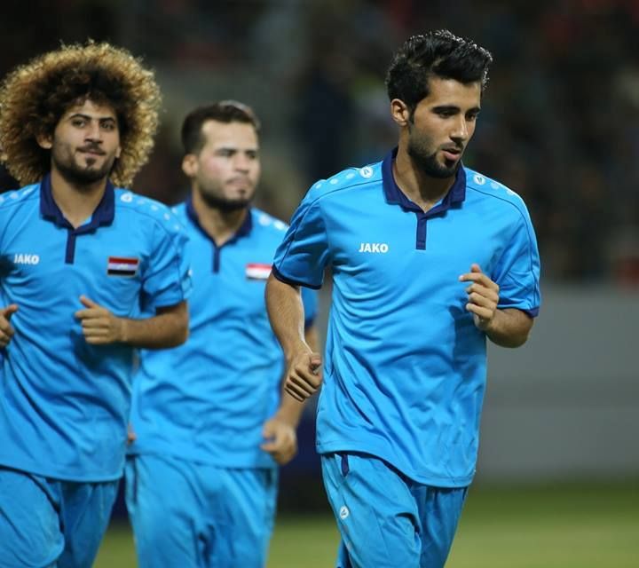 لاعبا القوة الجوية بشار رسن وأحمد عبد الرضا