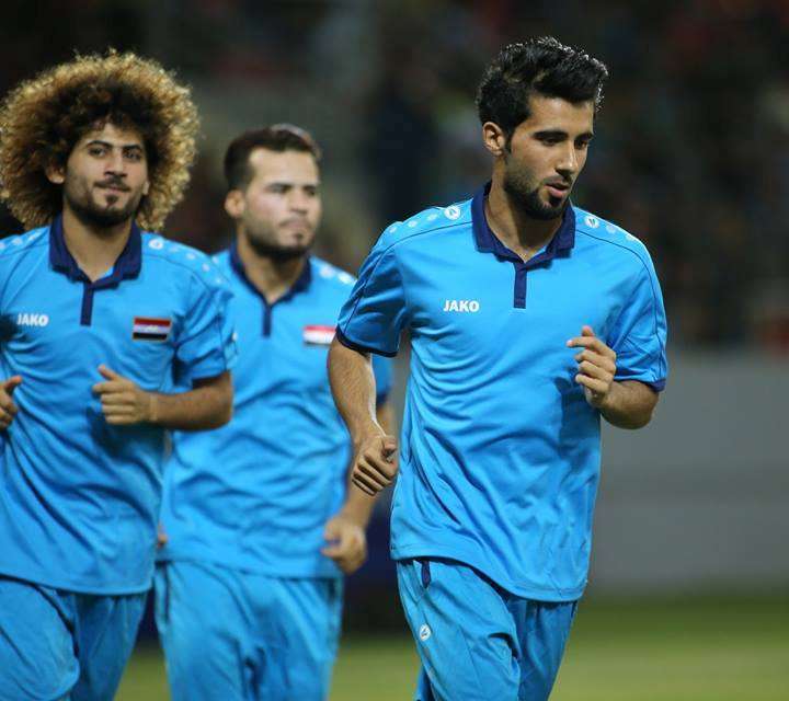 لاعبا القوة الجوية بشار رسن وأحمد عبد الرضا