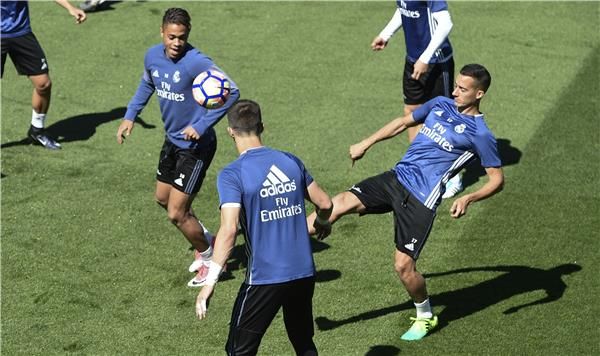 فاسكيز في تدريبات ريال مدريد