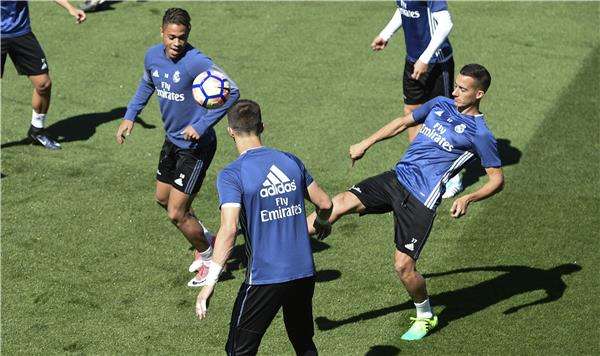 فاسكيز في تدريبات ريال مدريد