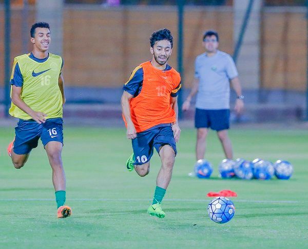 جانب من مران الأولمبي السعودي 