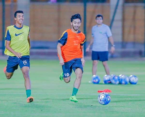 جانب من مران الأولمبي السعودي 