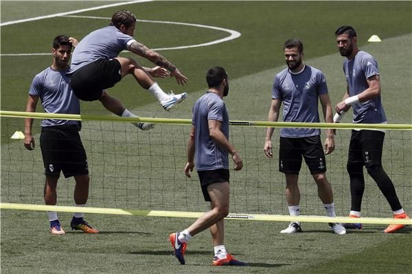 راموس في تدريبات ريال مدريد - أرشيفية