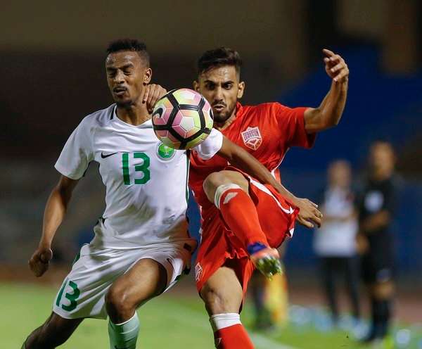 من مباراة الأولمبي السعودي ونظيره البحريني