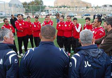 جانب من اخر تدريبات النشامى في عمان