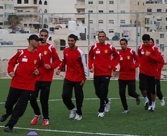 جانب من تدريب النشامى الاخير قبل التوجه الى الصين