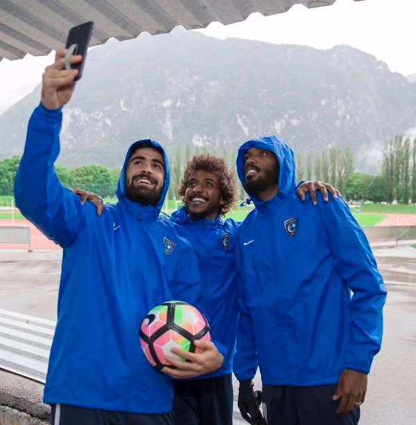 لاعبو الهلال خلال المعسكر