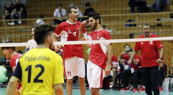 جانب من مباراة الأردن وفلسطين