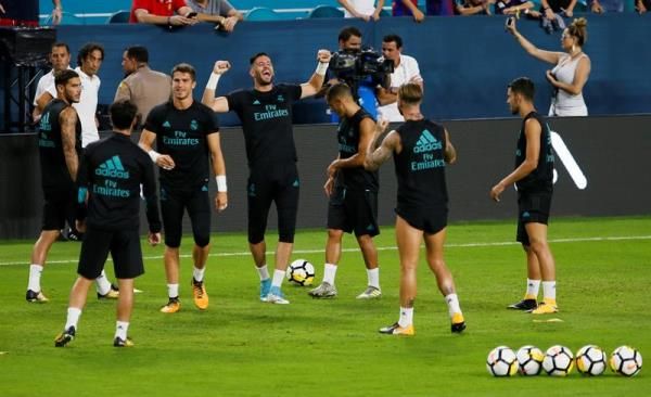 جانب من تدريب فريق ريال مدريد