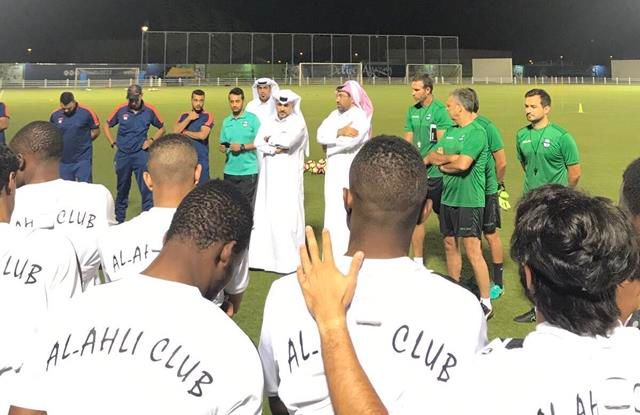 جانب من تدريبات الاهلي القطري