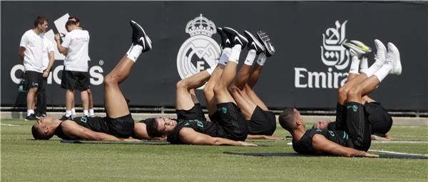 جانب من تدريبات لفريق ريال مدريد