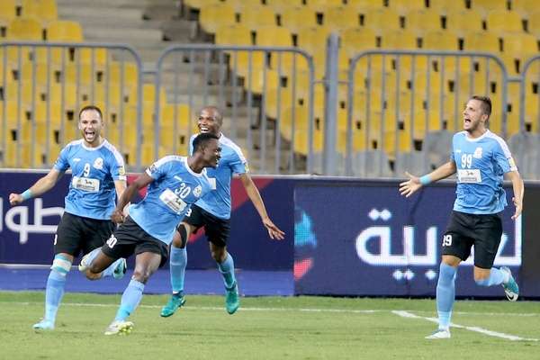 فرحة لاعبي الفيصلي من اللقاء
