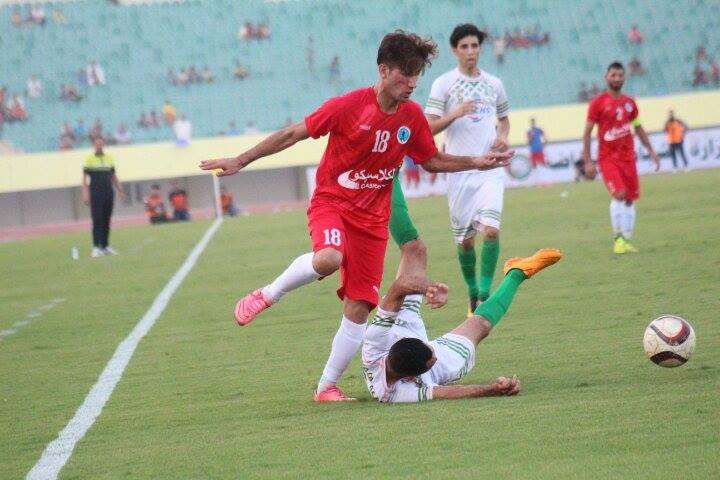 من مباراة نفط ميسان وكربلاء