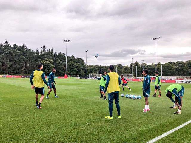 من تدريبات المنتخب القطري