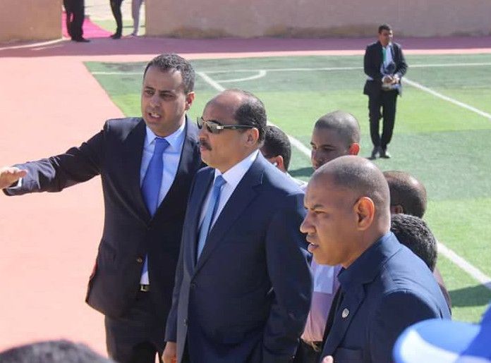 جانب من زيارة سابقة للرئيس الموريتاني