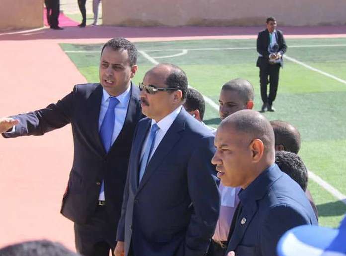 جانب من زيارة سابقة للرئيس الموريتاني
