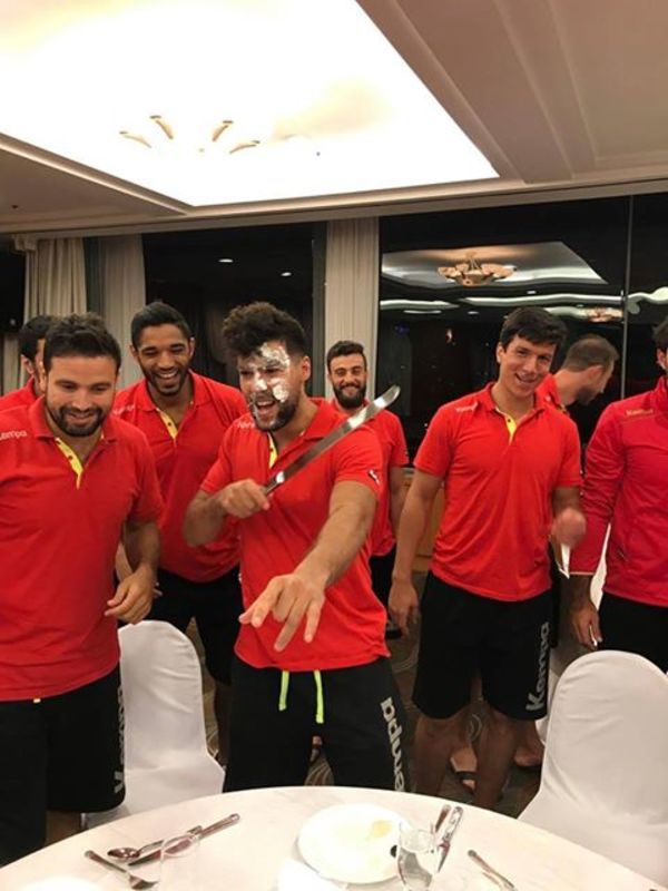 صورة من احتفال البعثة بعيد ميلاد السعفي