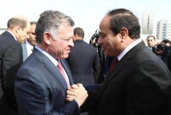 ملك الأردن والرئيس المصري