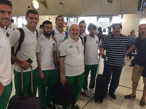 بعثة العربي قبيل مغادرته الكويت