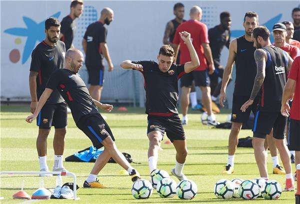 إنييستا في التدريبات