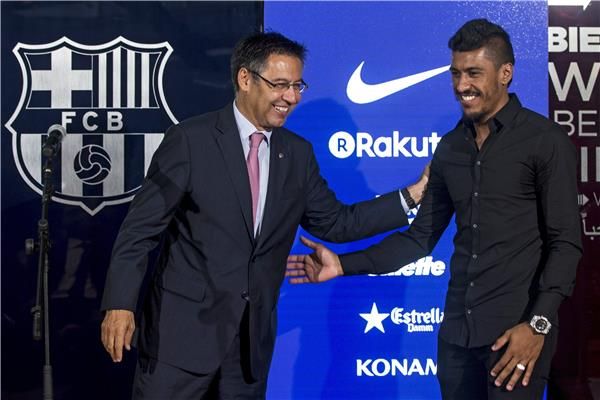 باولينيو ورئيس برشلونة