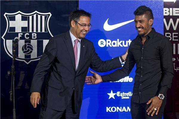 باولينيو ورئيس برشلونة