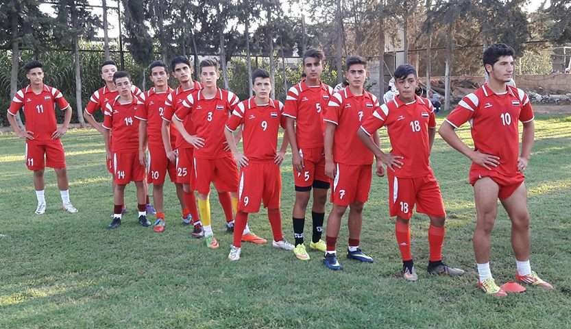 جانب من تدريبات ناشئي سوريا