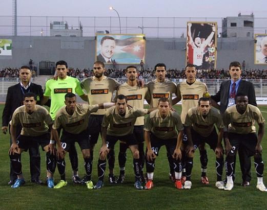 فريق شباب الاردن قبل بداية المباراة 