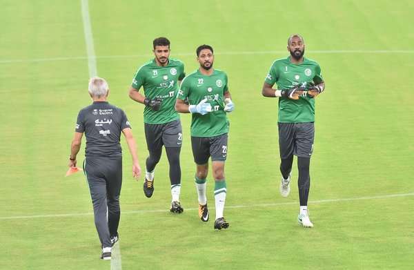 من تدريبات المنتخب السعودي 