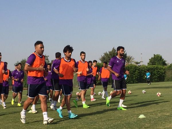 جانب من تدريبات الأخضر 