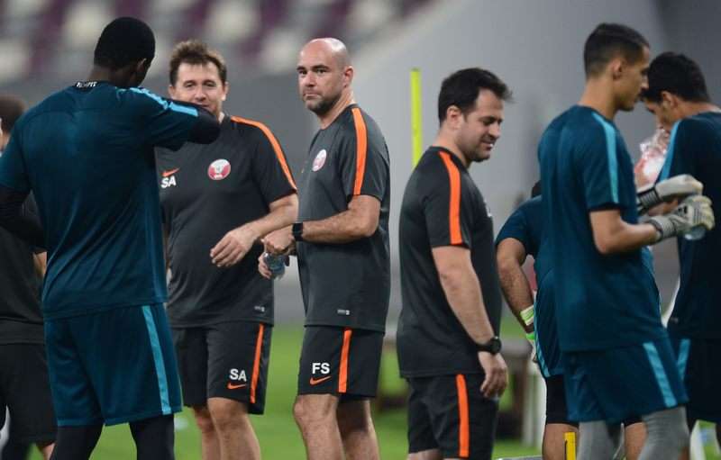 من تدريبات المنتخب القطري اليوم 