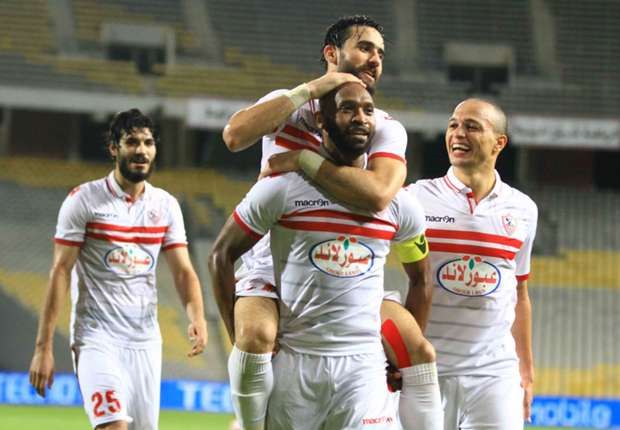 باسم مرسي مع لاعبي الزمالك