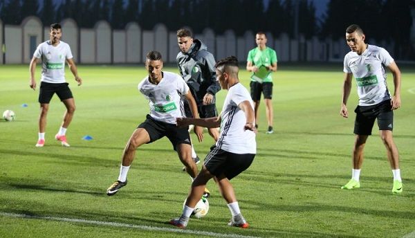 دحام خلال تدريبات المنتخب اليوم 