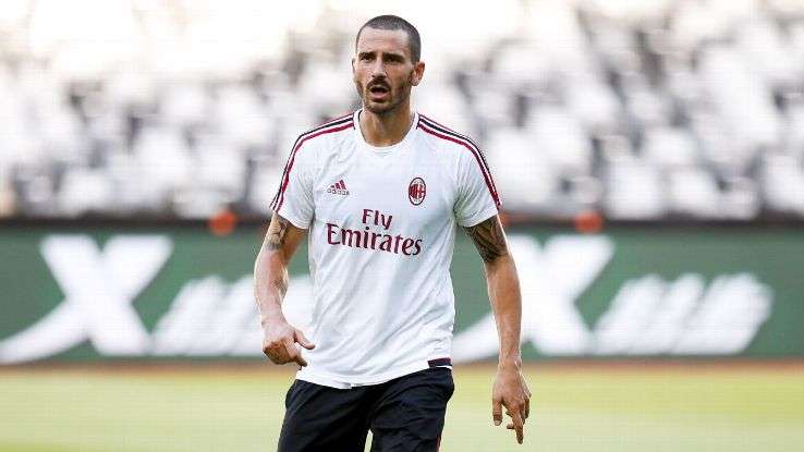 بونوتشي مع فريقه الجديد ميلان