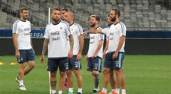 من تدريبات المنتخب الأرجنتيني (أرشيفيه)