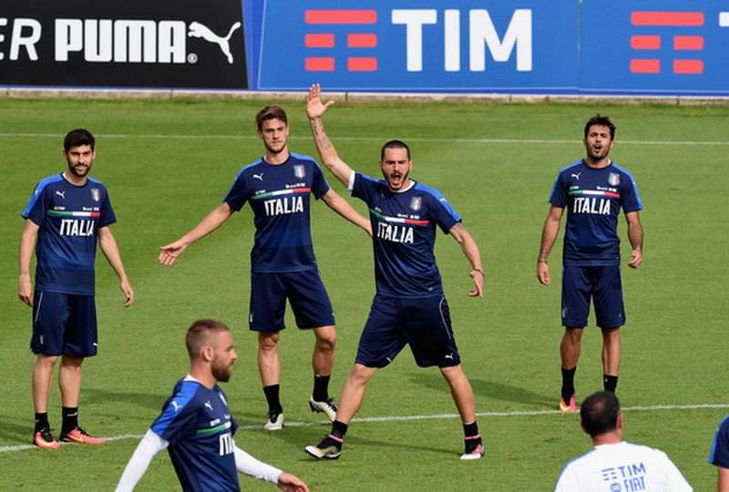 من تدريبات المنتخب الإيطالي اليوم 