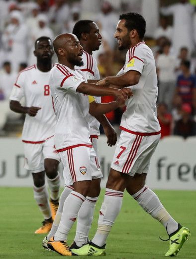 فرحة لاعبي المنتخب الإماراتي