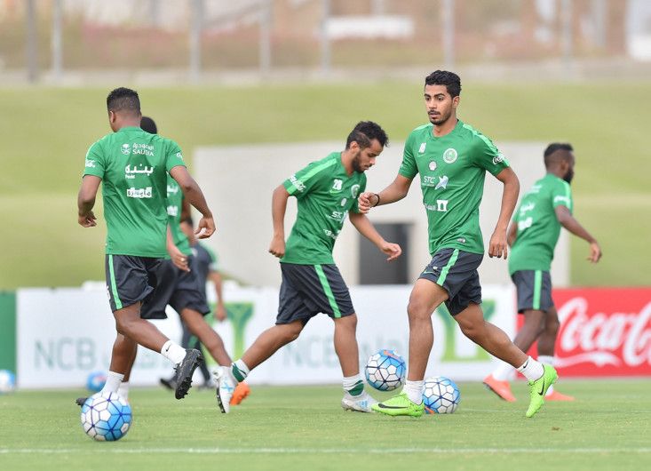 جانب من تدريبات المنتخب السعودي