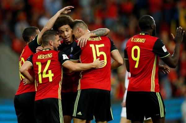 فرحة لاعبي منتخب بلجيكا