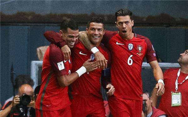 فرحة لاعبي البرتغال
