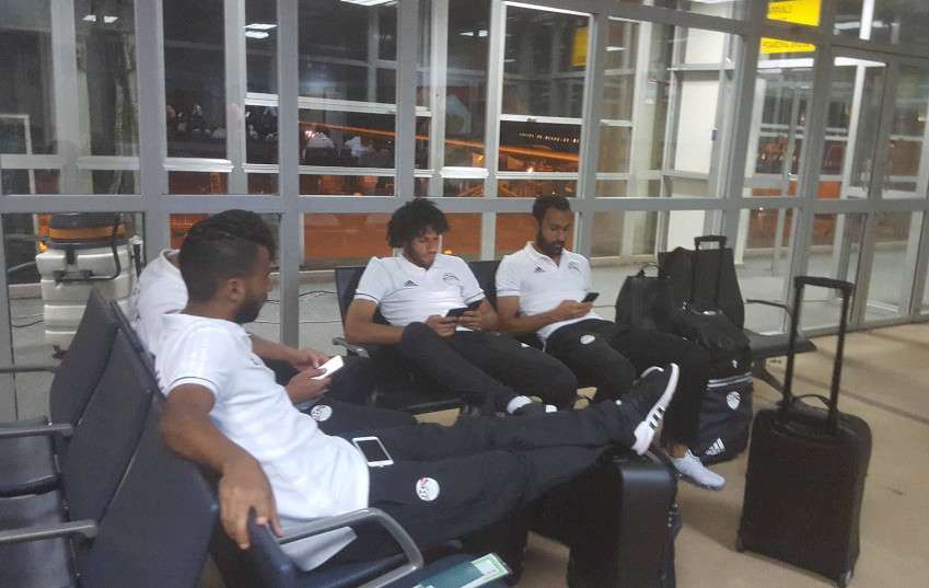 جانب من وصول بعثة المنتخب