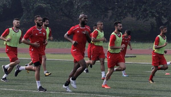 لاعبو المنتخب الفلسطيني