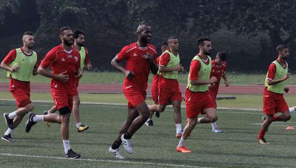 لاعبو المنتخب الفلسطيني